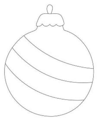 Елочные игрушки трафарет