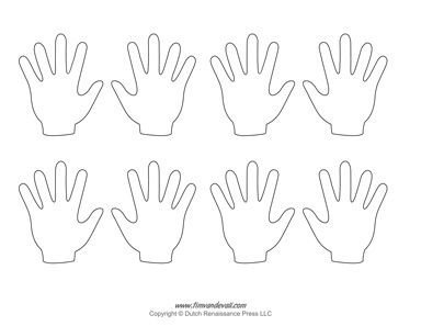 Ладонь ребенка трафарет