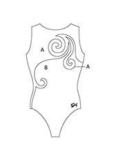 Лекало купальника для художественной гимнастики