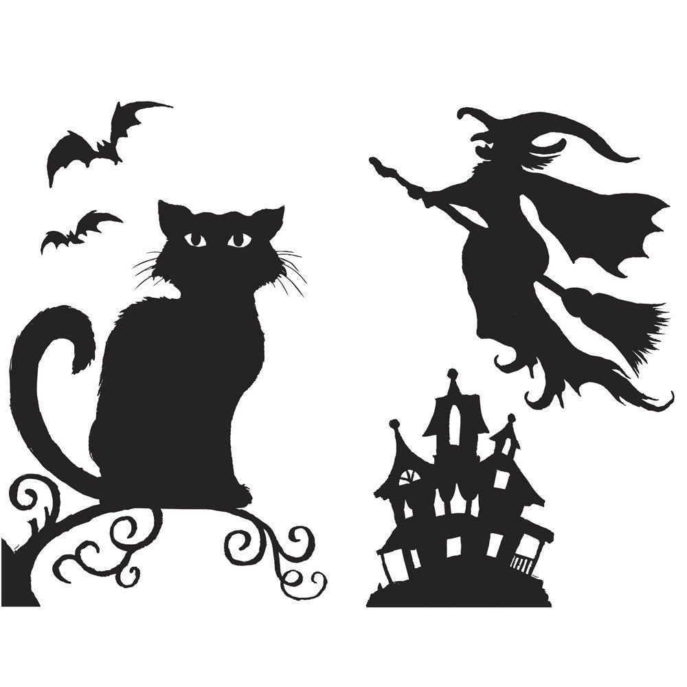 Силуэт кошки ведьмы