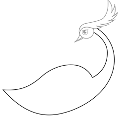Сказочная птица силуэт
