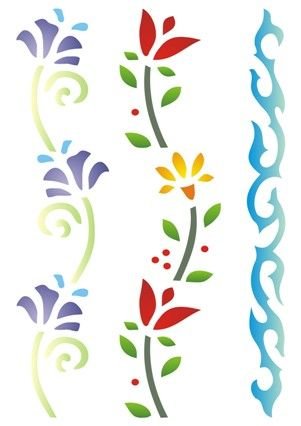 Цветочный орнамент в полосе