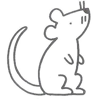 Мышка рисунок трафарет (48 фото)