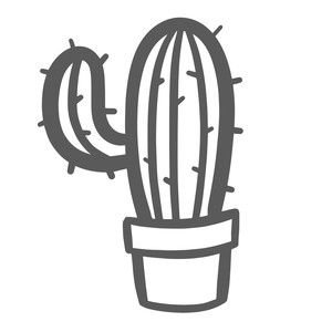 Трафарет кактуса для вырезания