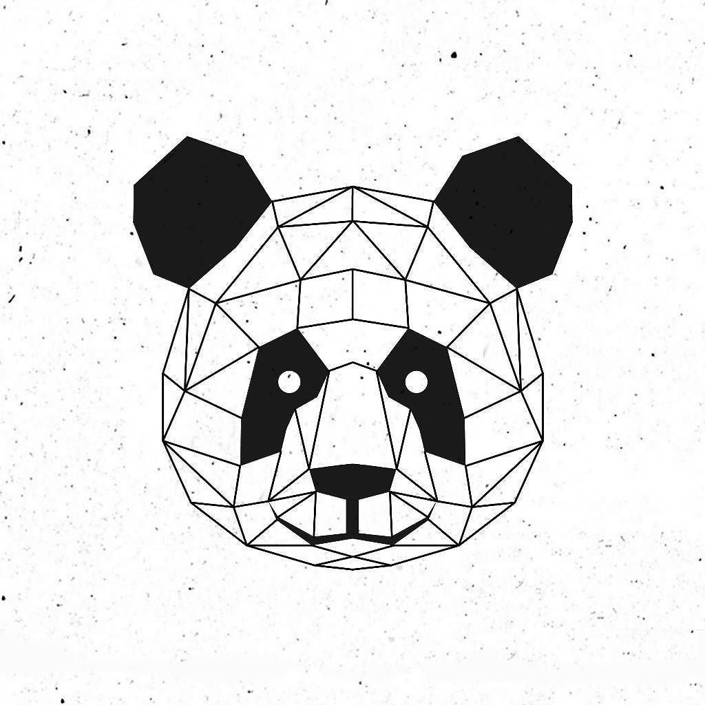 Панда геометрический рисунок
