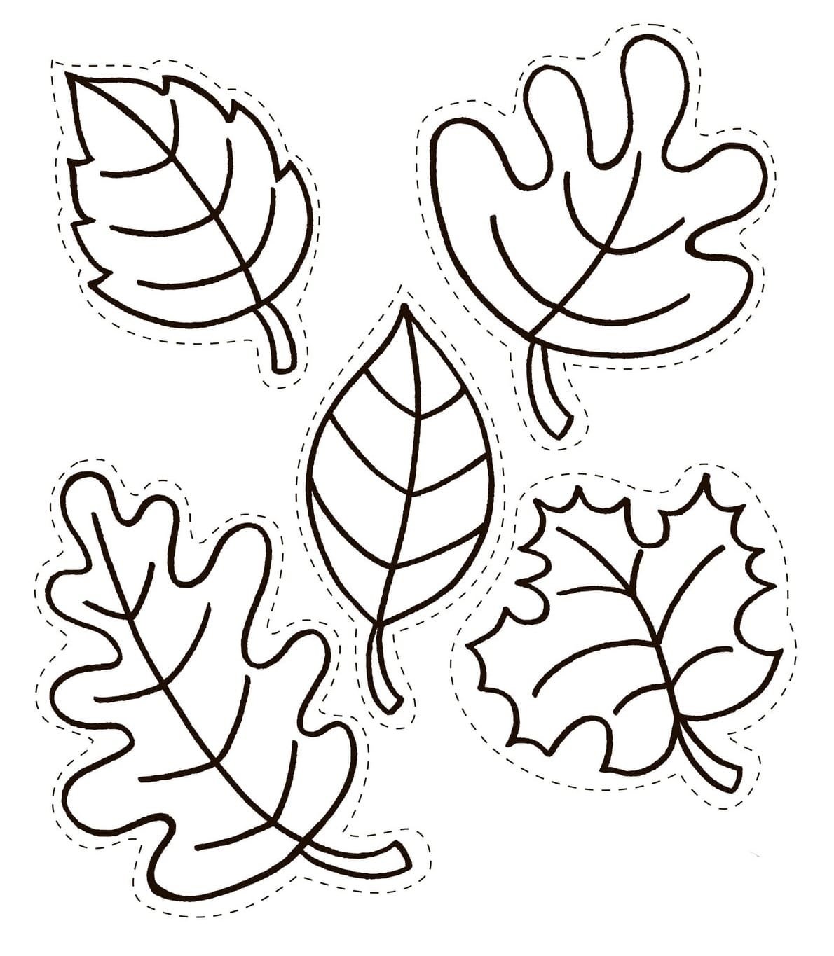 Трафареты листьев для вырезания из бумаги