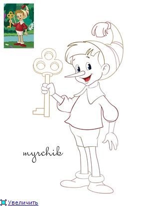 Раскраски золотой ключик или приключения Буратино Пьеро