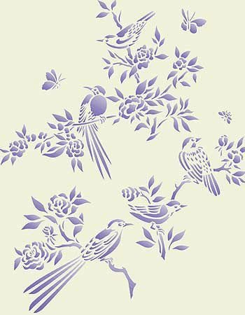 Шинуазри трафарет