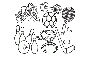Раскраска спорт для детей