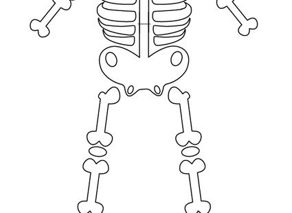 Скелет на костюм Кощея трафарет