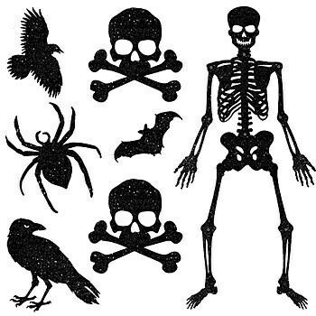 Скелет трафарет