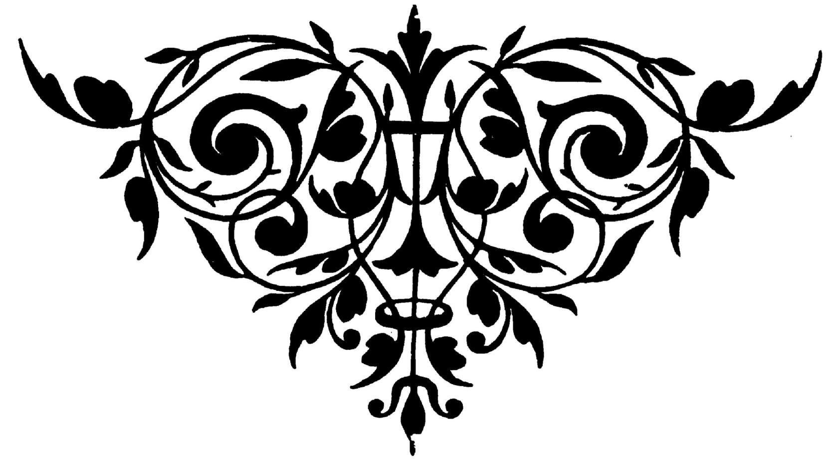 Симметричный цветочный орнамент