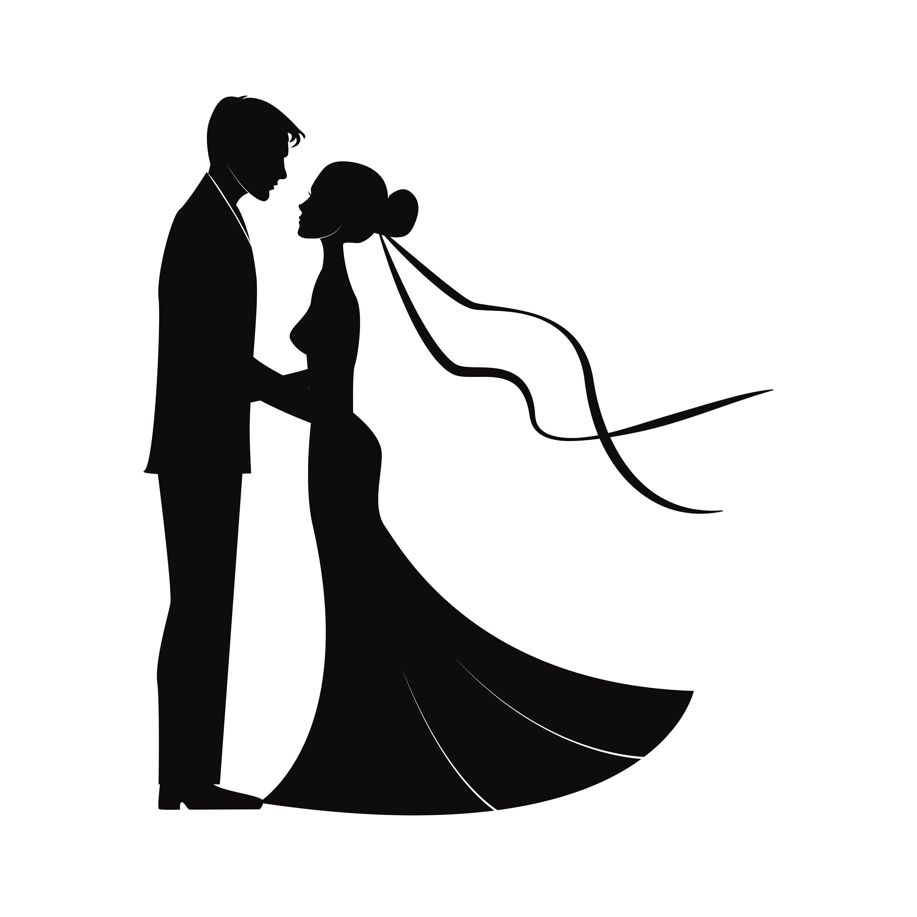Жених и невеста очертания