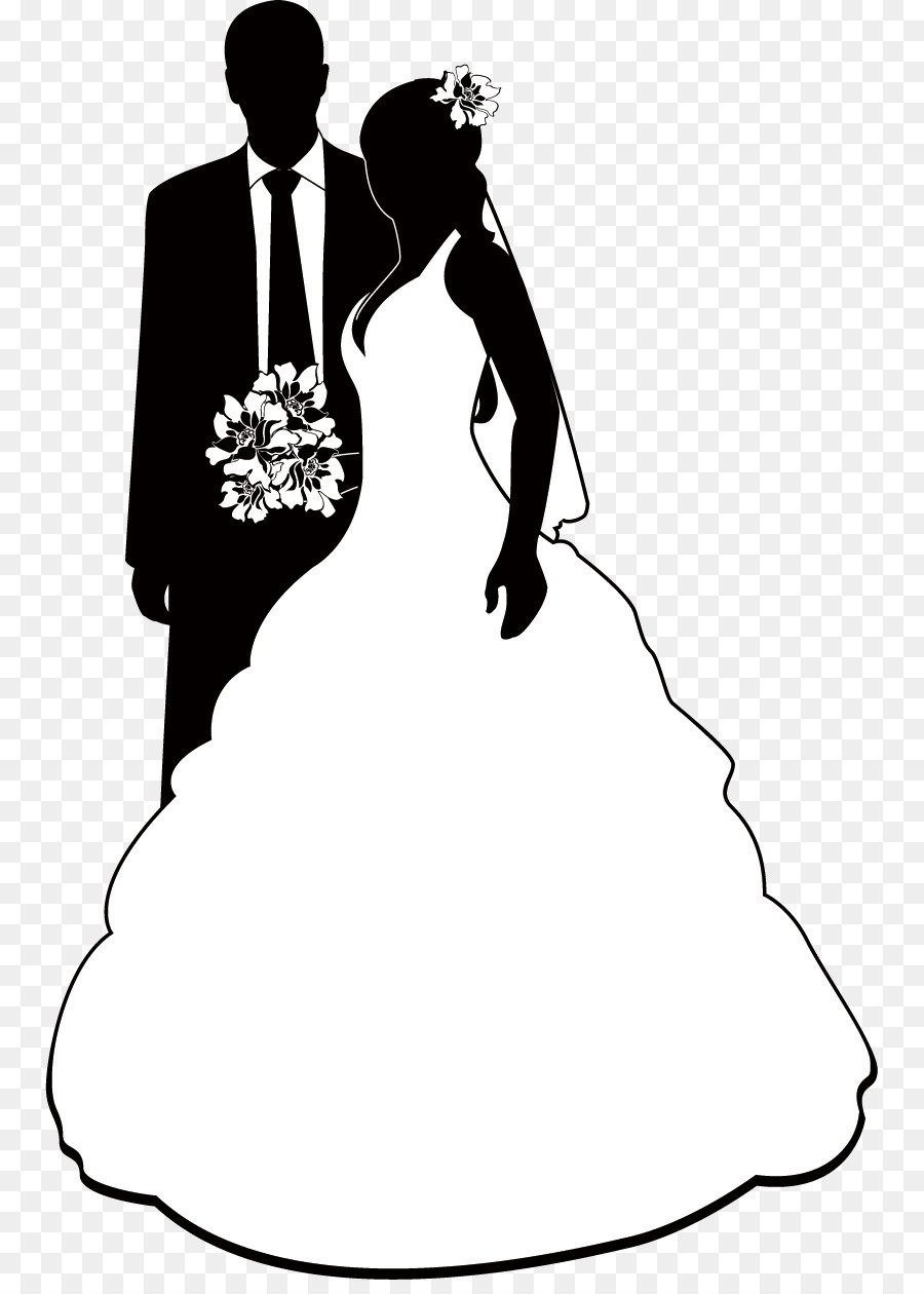 Силуэт жениха и невесты