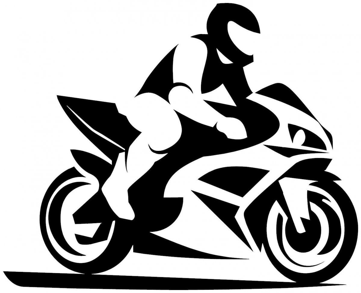 Силуэт мотоциклиста