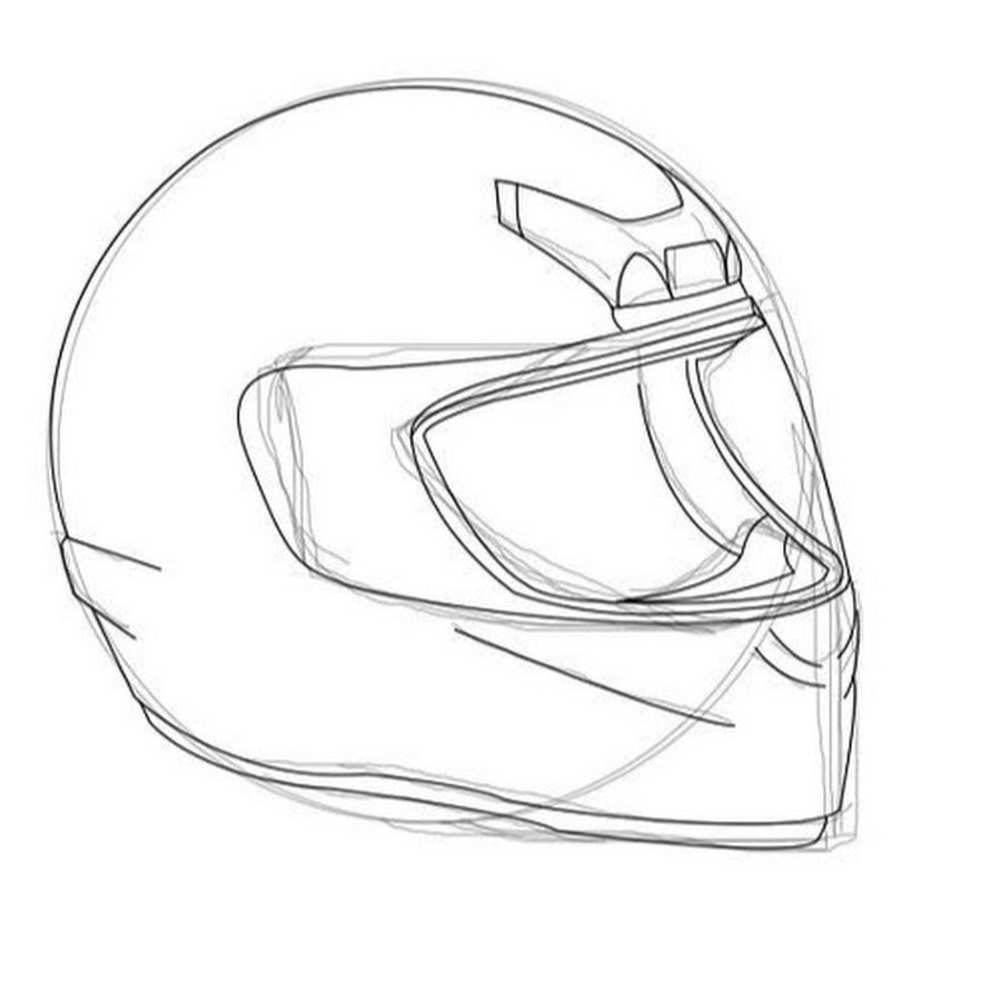 Шлем мотоциклетный эскиз