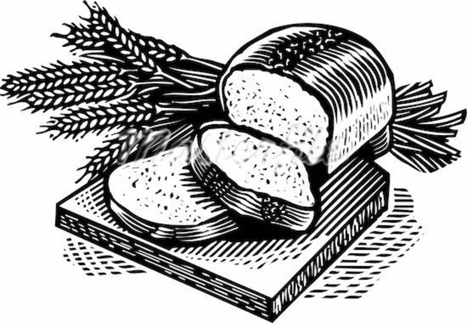 Хлеб гравюра