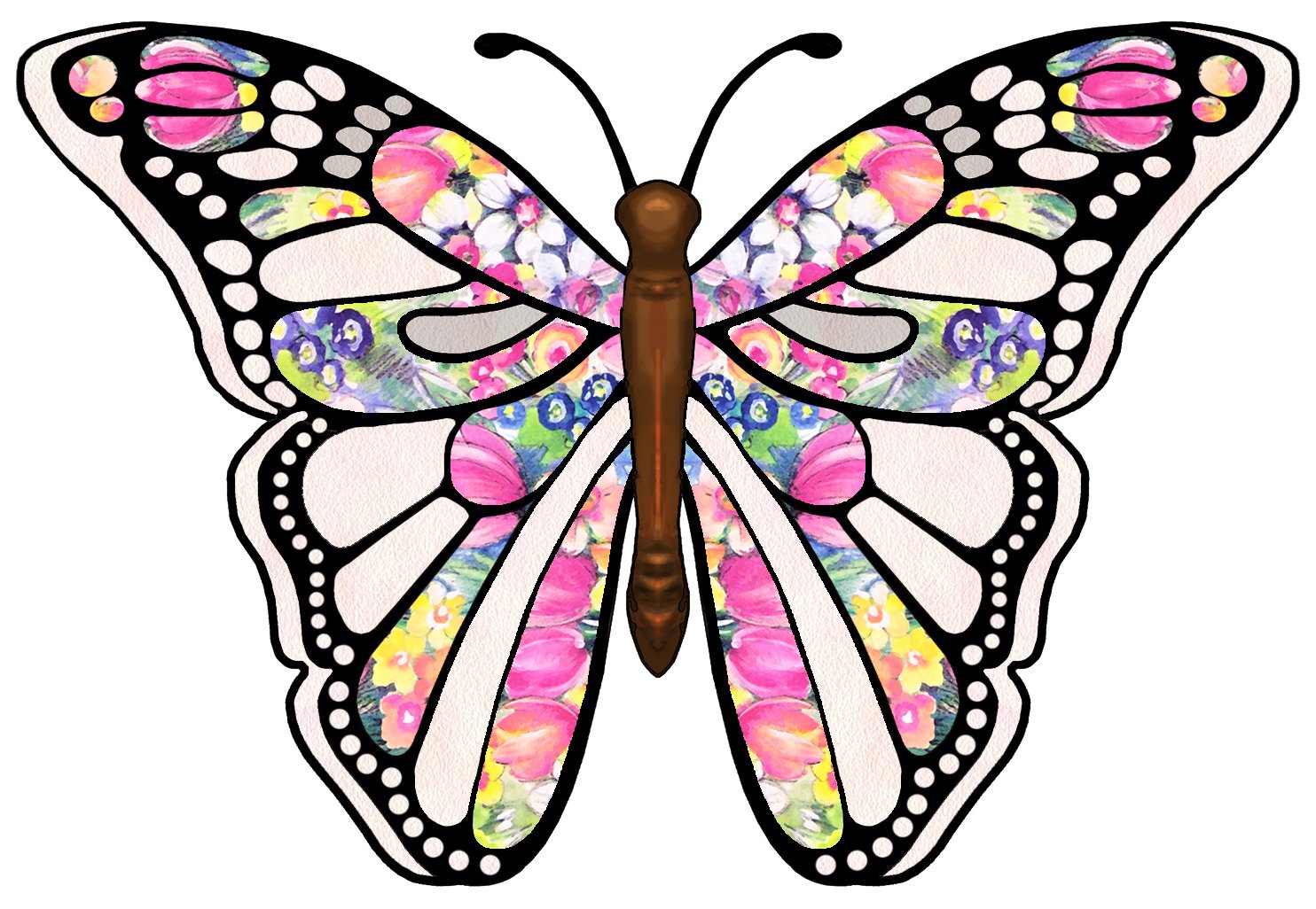 Бабочки трафарет для вырезания цветные