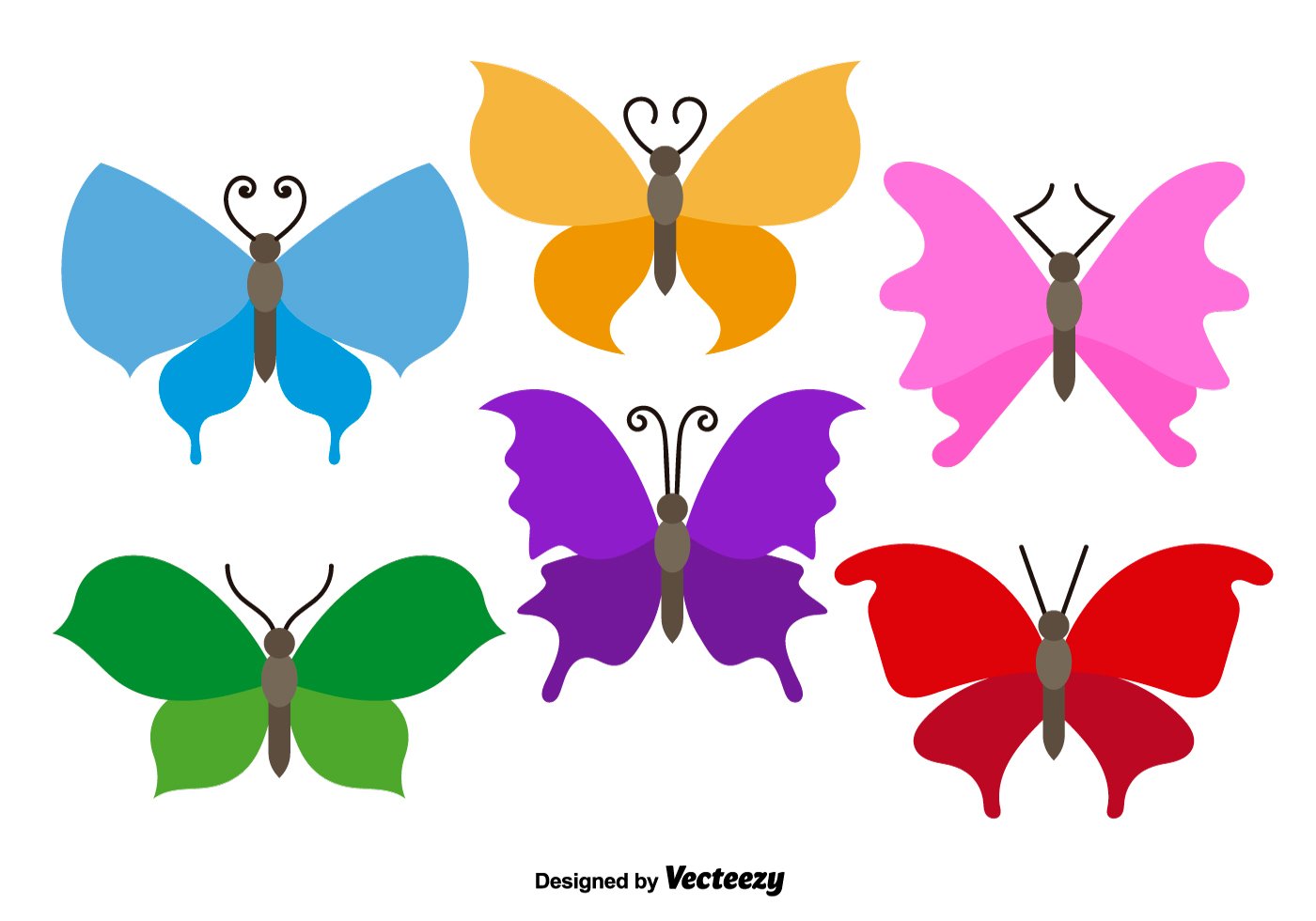 Бабочки трафарет для вырезания цветные