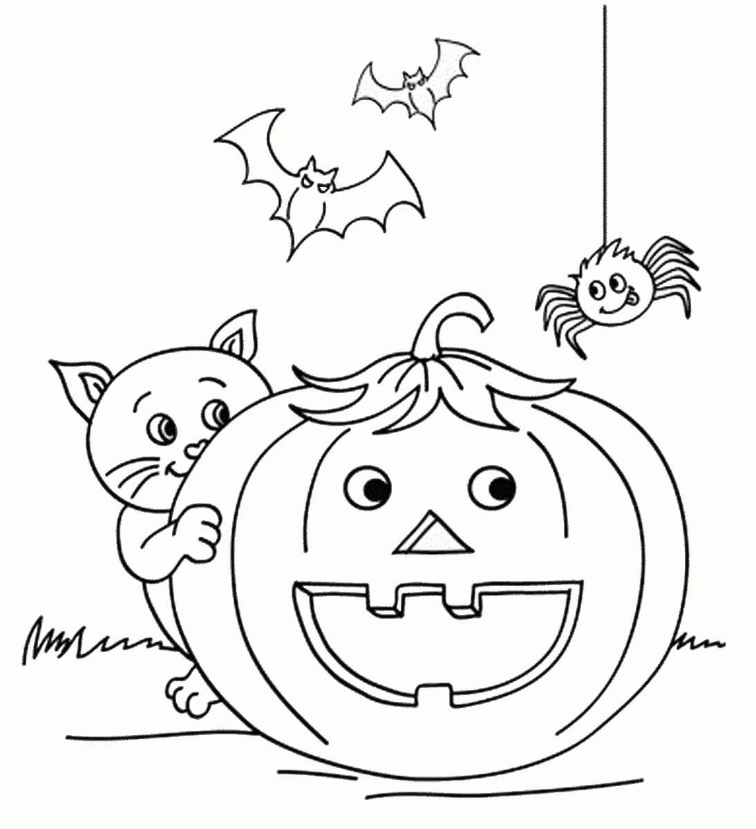 Раскраски для Хэллоуина для детей
