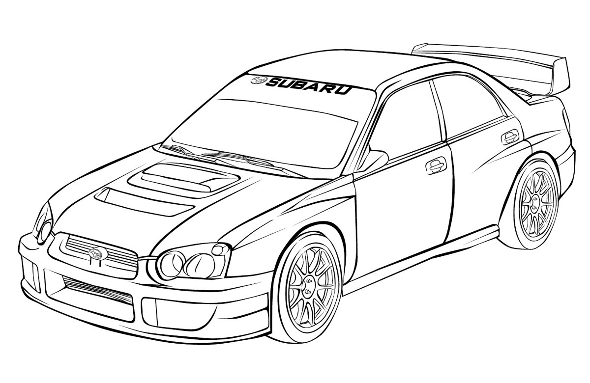Subaru WRX STI раскраска