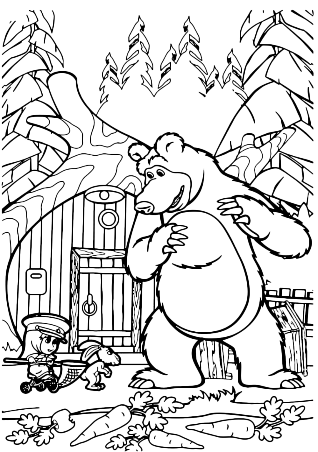 Раскраска. Маша и медведь. Маша раскраска Маша и медведь. Раскраски из мультфильмов Маша и медведь. Маша и медведь рисунок. Раскраски маша и медведь распечатать формат а4