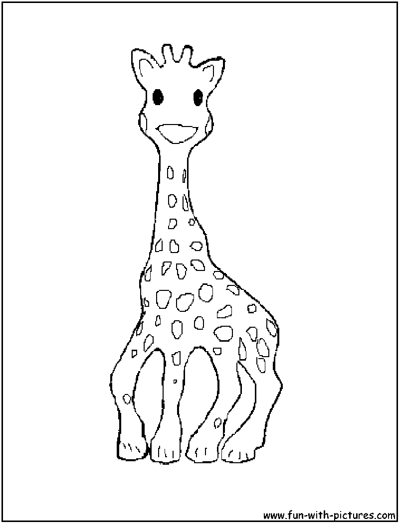 Карточки раскраски для детей Жираф