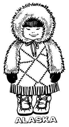 Эскимос раскраска для детей