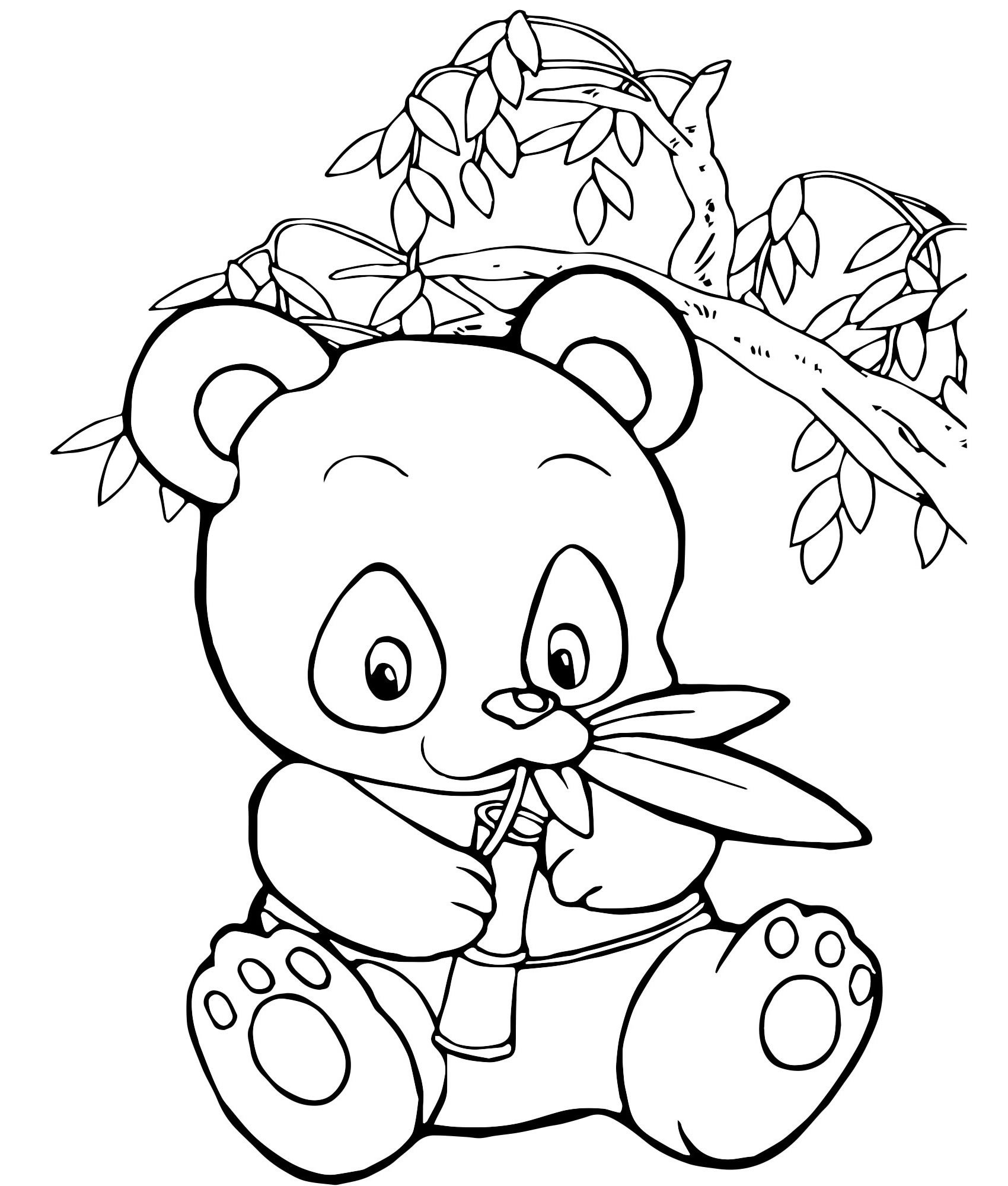 Детская раскраска Панда