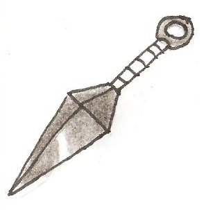 Нож кунай чертеж