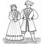 Чувашское платье раскраска