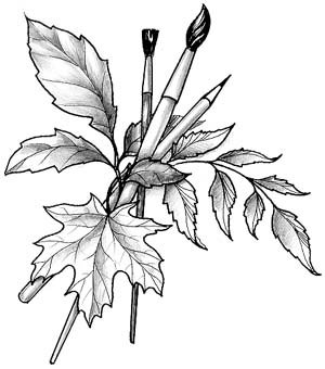 Осенний натюрморт раскраска