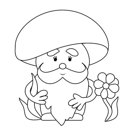 Гном раскраска