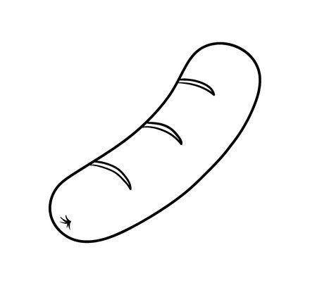 Колбаса раскраска для детей