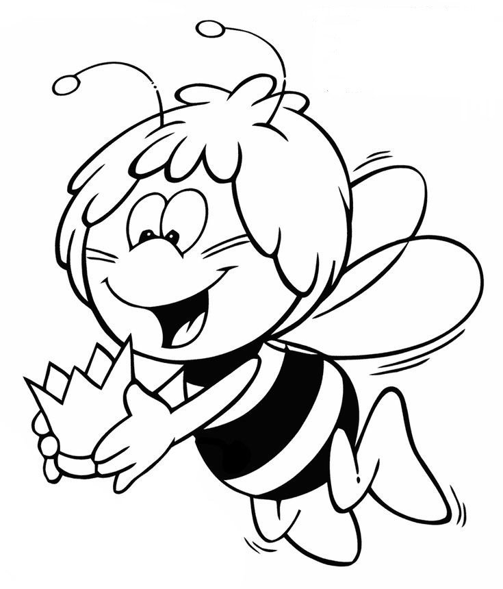 Пчелка раскраска распечатать. Пчелка Майя раскраска. Раскраска пчёлка для детей. Пчела раскраска. Пчелка раскраска для малышей.