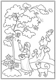 Палехская роспись раскраска для детей