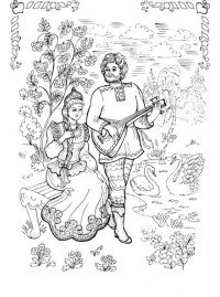 Раскраска "Палехская роспись"