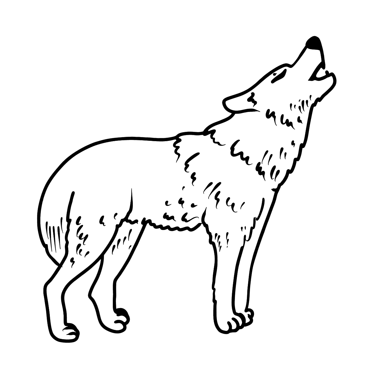 Детские раскраски волк