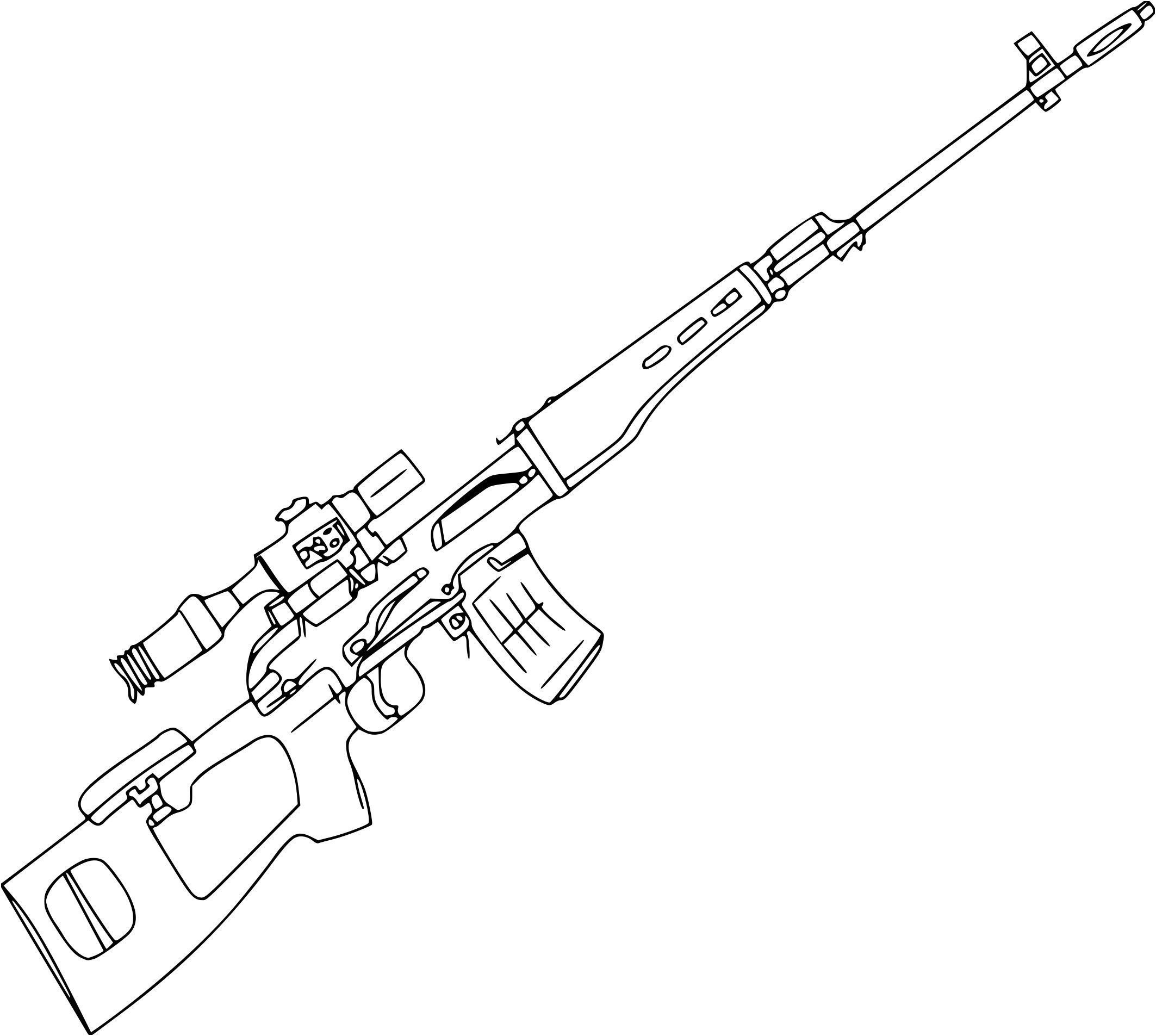 Снайперская винтовка АВМ чертёж