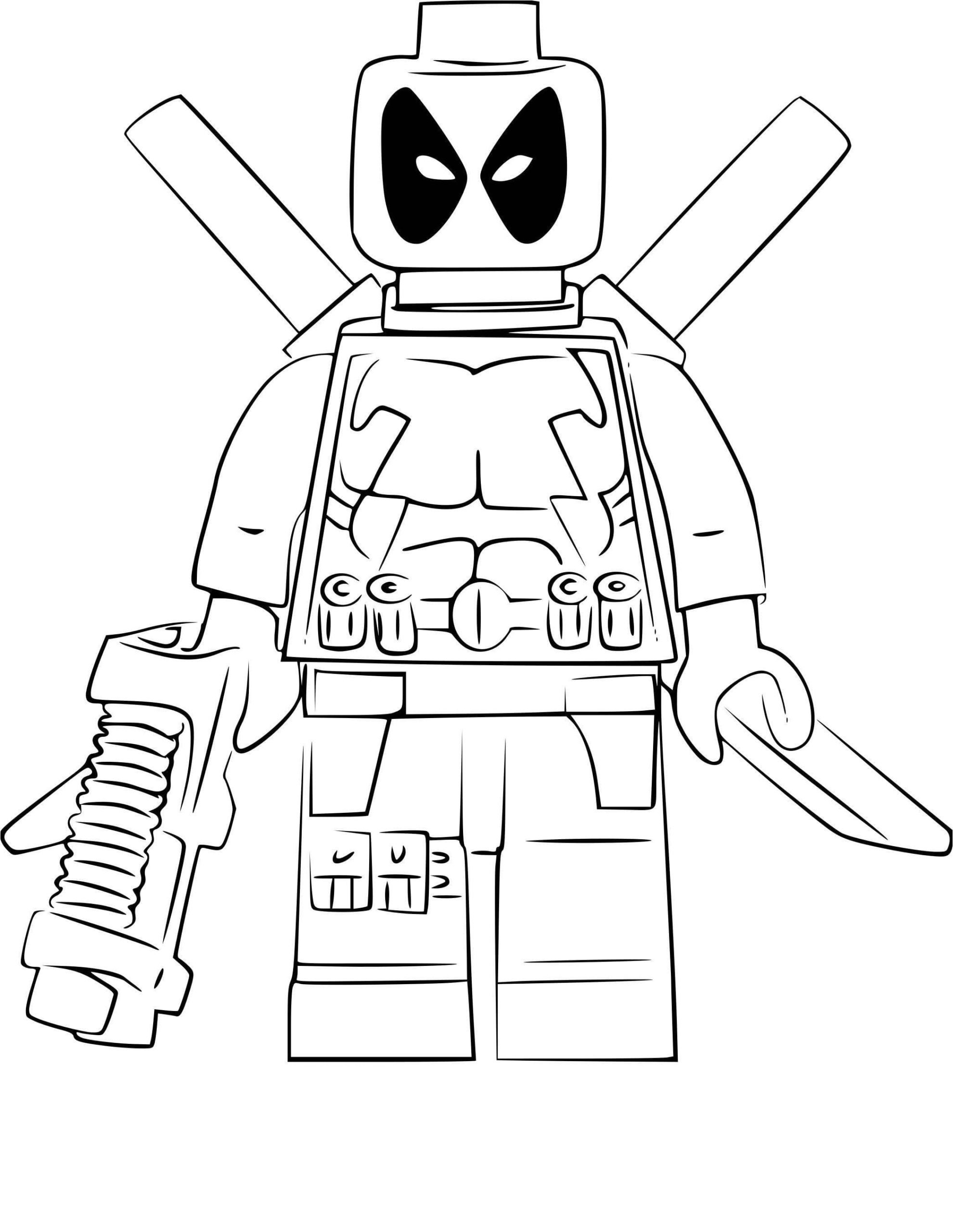 Deadpool LEGO раскраска