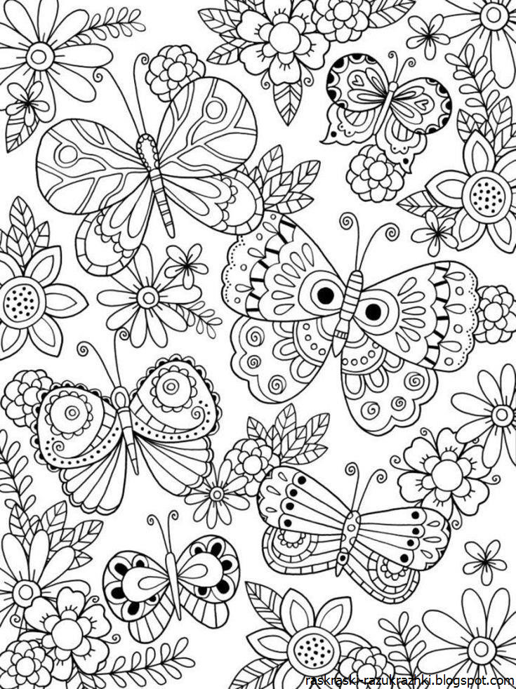 Печатать рисунки на принтер. Цветы и бабочки. Раскраска. Раскраска "бабочки". Раскраска бабочка с цветами. Бабочка на цветочке раскраска.