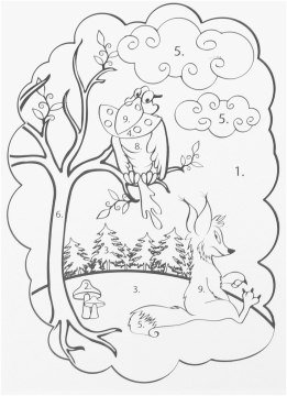 Ворона и лисица раскраска