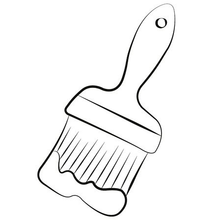 Кисточка раскраска