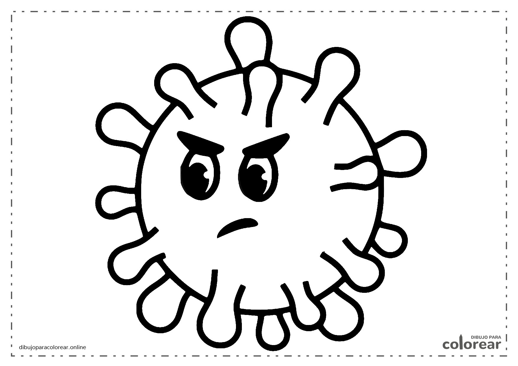 Вирус раскраска для детей