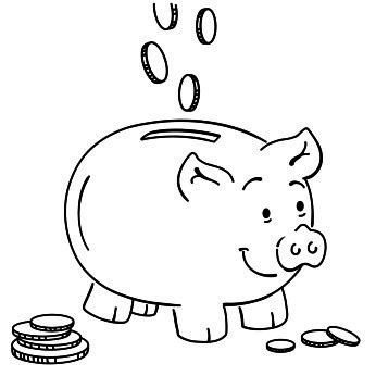 Копилка раскраска