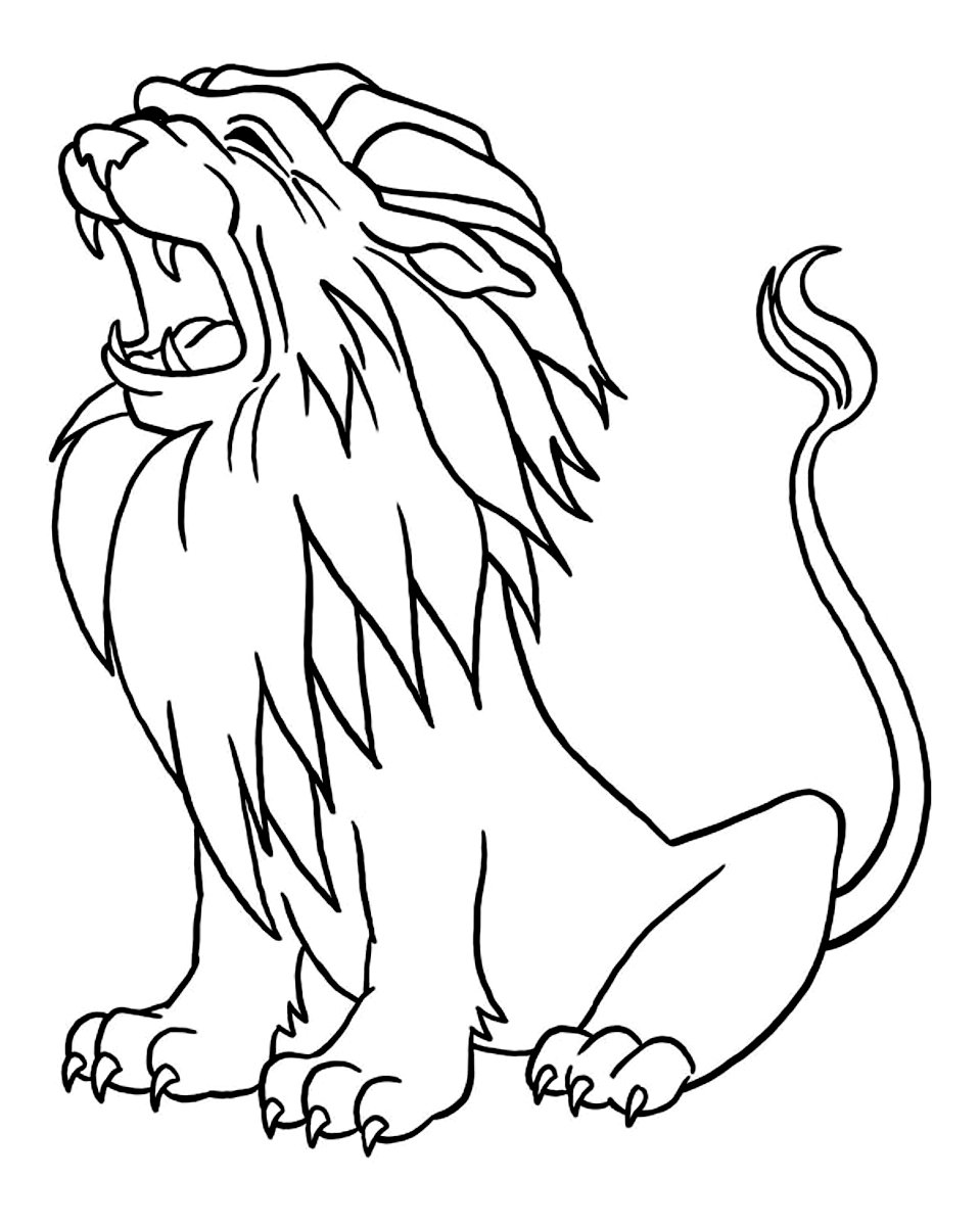 Картинки Льва для срисовки