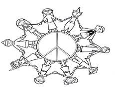 Раскраска Дружба народов для детей