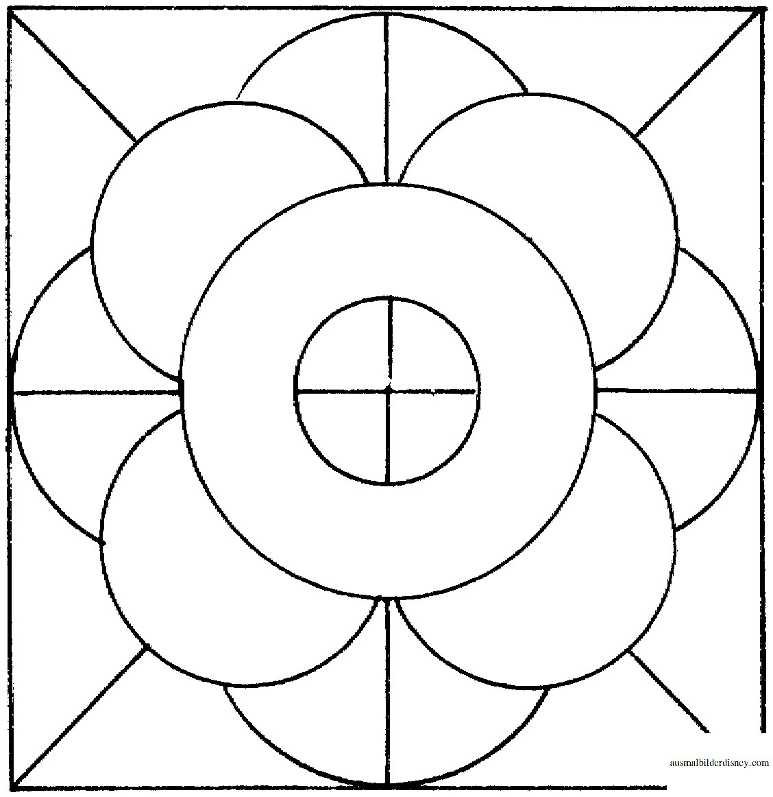 Симметричный узор в квадрате