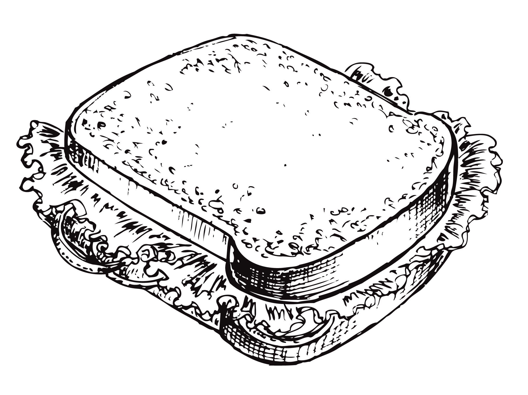 Открытый бутерброд рисунок