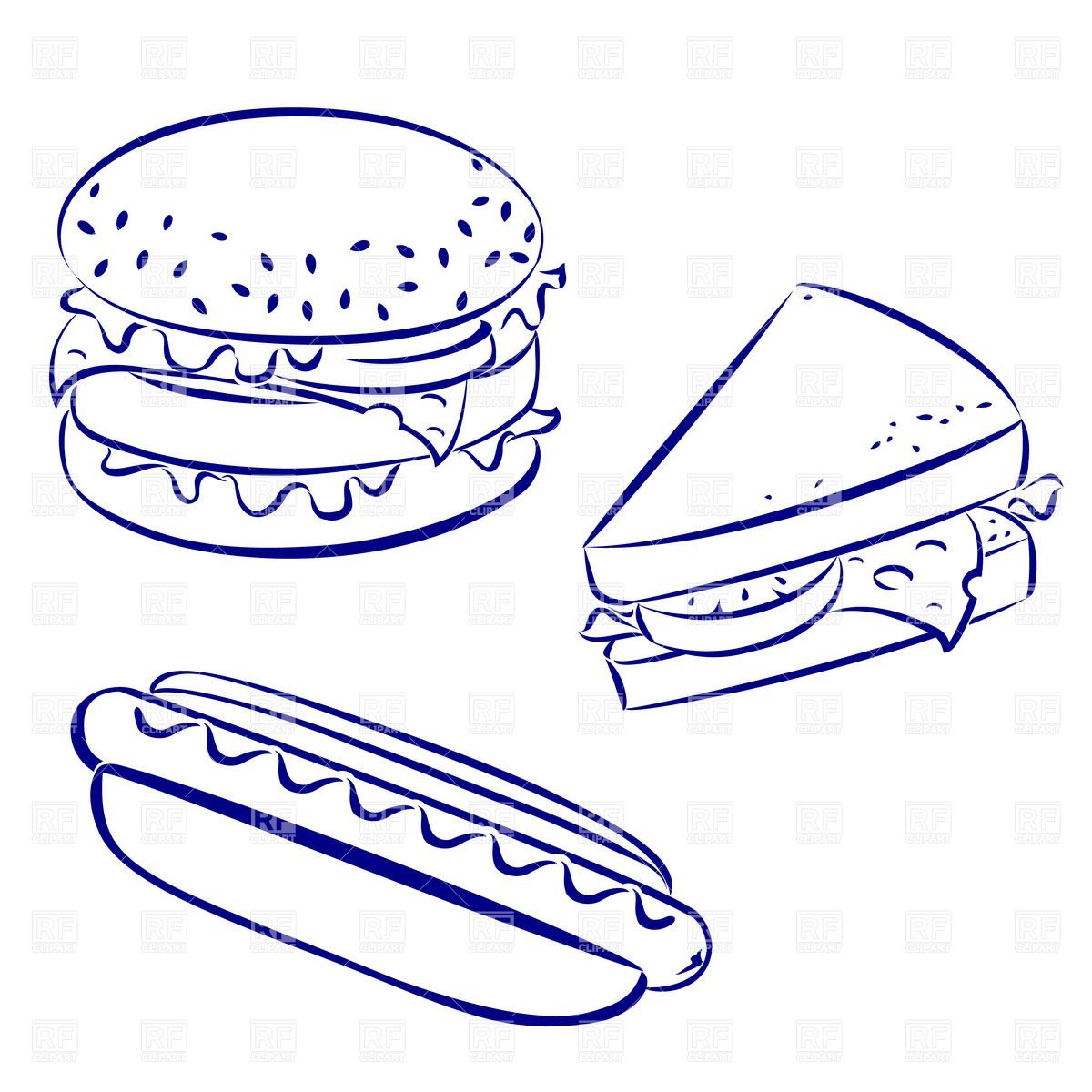 Как нарисовать бутерброд карандашом
